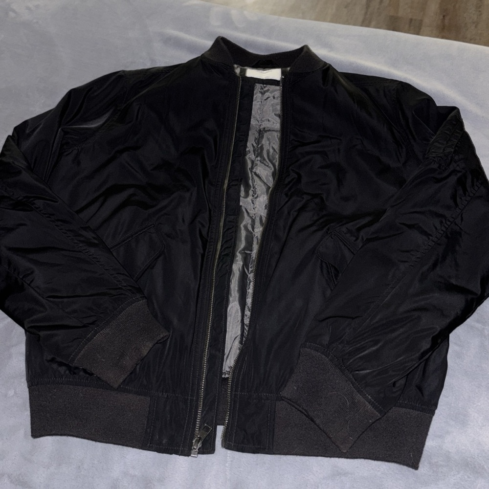 Black Men’s Old Navy Bomber Jacket| Retro Style | Mens Windbreaker| Jacket |Coat - Picture 1 of 9